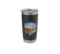 Oslo Norvège Souvenir/Oslo Gobelet isotherme en acier inoxydable double paroi