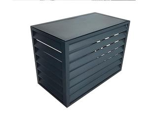 OSmari Cache climatiseur exterieur aluminium,caisson anti bruit pompe à chaleur,cache clim,Étanche À La Poussière Et À L'eau,Convient pour l'unité extérieure du climatiseur,Grey a,100x50x70cm