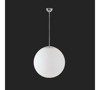 OSMONT ADR60362 ADRIA S4 luminaire suspendu en verre acier inoxydable poli / blanc IP40 3000 K 41W LED combinaison de secours 3 h
