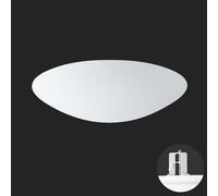 OSMONT AUR59377 AURA V9 plafonnier/mural verre semi-permanent blanc IP44 3000 K 35W LED combinaison de secours 3 h
