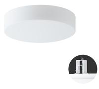 OSMONT ELS59386 ELSA V2 plafonnier/applique en verre semi-encastré blanc IP44 3000 K 15W LED DALI