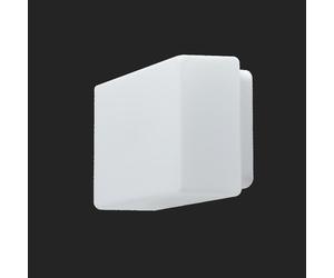 OSMONT JEN58257 JENA 2 Plafonnier/applique en verre, blanc, IP43, 4000 K, LED 15 W, éclairage de secours, combiné, 3 heures