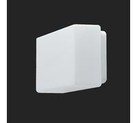OSMONT JEN58753 JENA 2 Plafonnier/applique en verre, blanc, IP43, 3000 K, LED 15 W, éclairage de secours, combiné, 3 heures