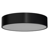 OSMONT KRU60760 KRUGER 2 FOP Plafonnier/applique murale en plastique, noir, indice de protection IP40, 4000 K, éclairage de secours LED 24 W, combiné, 3 heures