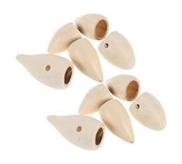 OSOLADY 10 Pièces Accessoires Légers pour Réparation de Carillons à Vent en Bois Beige, Décoration Rustique et Créative pour Artisanat et Décoration Intérieure