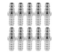 OSOLADY 10 Pièces Coupleur Rapide Pneumatique Ph40 en Acier au Carbone Argenté Protection L'usure, Raccords de Tuyaux D'air pour Compresseur, pour Industrie Alimentaire et Usages
