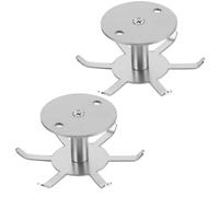 OSOLADY 2 Pièces Crochet Rotatif 360° à Six Griffes en Acier Inoxydable | Pot à Ustensiles, sous Meuble, Surfaces Lisses, Rangement la Cuisine, Argenté, Sachet de Vis