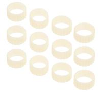 OSOLADY 20 Pièces Anneaux en Silicone pour Bougies Joints Coniques pour Bougies Beige et Base de Bougie Maintien Stable Réutilisables Protection du Mobilier Dîners et Réceptions
