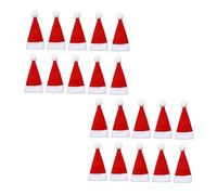 OSOLADY 48 Pièces Mini Chapeaux de Noël Forme de Bouteille Décorations de Noël pour Bouteilles Accessoires de Fête