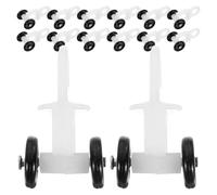OSOLADY 50pcs Poulies de Rail Coulissant pour Rideau en Plastique Structure Mini Roue et Technologie Perle Nano Glissement Silencieux sur Fenêtres et Bureaux