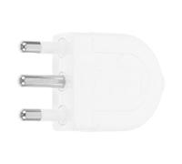 OSOLADY Adaptateur Mâle Italien à 3 Broches Blanc en Pc, Prise Électrique de Remplacement 16a Sécurité pour Appareils Ménagers et Voyageurs à Domicile