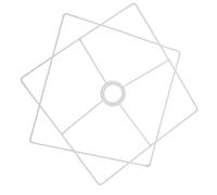 OSOLADY Anneau D'abat-jour Carré en Fer Blanc pour Lampe sur Pied et Lustre, Support Solide et Solide Douille E27, Accessoire D'éclairage DIY