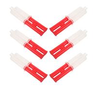 OSOLADY Baril de colle époxy AB 15ml 6 pièces plastique rouge rechargeables pour rénovation intérieure et projets de bricolage