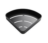 OSOLADY Étagère d'angle pour Rangement Pratique en Aluminium Spatial Noir D'éventail Étagère Murale Solide Seul Niveau pour Salle de Bain Cuisine