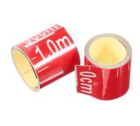 OSOLADY Jauge à Eau Auto-adhésive Rouge en Aluminium, 2pcs, Mesure Précise et Facile à Lire, pour Piscine et Niveau D'eau