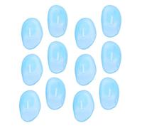 OSOLADY Lot de 6 Paires de Cache-oreilles Professionnels en Silicone Bleu Ciel, Protège-oreilles Étanches et Réutilisables pour Coiffure, Protection Auditive Teinture et Huile de Cuisson,