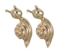 OSOLADY Poignées de Porte en Laiton Vintage Forme Escargot 2pcs pour Armoires et Bibliothèques, Installation Simple, Fonctionnement Fluide, Décoration Maison DIY