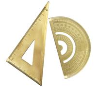 OSOLADY Set 1 Pièce Règle Graduée en Laiton Rapporteur Triangulaire Clair pour Mesure D'angle Précision et Efficacité Améliorée en Dessin