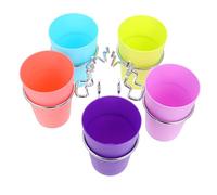 OSOLADY Sets de Porte-gobelets Ronds Couleur Aléatoire pour Panneau Perforé Facile à Nettoyer Lot de 5 en Fer Argenté Capacité 260 Ml Design Élégant pour Organiser la
