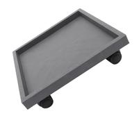 OSOLADY Soucoupe Carrée pour Pot de Fleurs avec roulettes, Base en Résine PP Ronde, Design Délicat et Fonction Décorative pour Balcon et Maison