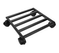 OSOLADY Support à Plantes D'extérieur en Fer Noir avec roulettes Robustes, Base Carrée Élégante de 25cm pour Grand Vase, Chariot Mobile pour Jardinage