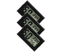 OSOLADY Thermomètres D'intérieur de L'humidité Intérieure Numériques Lot de 3 Hygromètre Intégré, Mini Thermomètre Abs Affichage Digital Précis pour Bureau et Maison