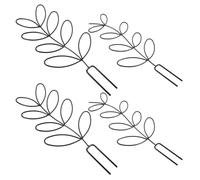 OSOLADY Treillis en Fer Noir Support Feuille Finition Mate et Maille Fine 4 Pièces pour Plantes Grimpantes D'intérieur pour Bureaux et Plantes en Pot