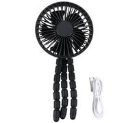 OSOLADY Ventilateur Portatif pour Poussette Trépied Flexible, Rafraîchisseur D'air Silencieux en Abs et Pp pour Camping