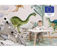 Osomhome Stickers Muraux Enfants: Dinosaures (230x160cm) - Autocollant Mural - Decoration Chambre Bebe - Deco Chambre Enfant Fille & Garcon os3305
