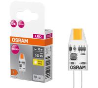OSRAM Ampoule LED G4 1W (équiv. 10W) blanc chaud 2700K non dimmable pack de 5 verre mat