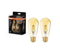 Osram 1906 Édition Vintage, E27-base, verre doré,Blanc chaud (2400K), 725 Lumen, Remplacement de la traditionnelle 55W-Ampoules 2-Pack
