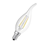 Osram Ampoule LED à Filament | Culot E14 | Forme Flamme Coup de Vent | Blanc Chaud 2700K | 2W (équivalent 23W) 4052899936423