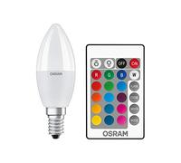 Osram Ampoule LED, Culot: E14, Blanc chaud, 2700 K, 5,50 W, équivalent à 40 W, LED Retrofit RGBW avec télécommande