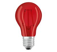 OSRAM Ampoule LED | Culot: E27 | Rouge | 3000 K | 2,50 W | équivalent à 15 W | clair | LED STAR DECO CLASSIC A