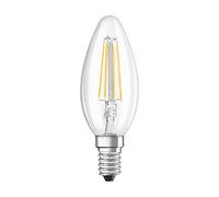 Osram Ampoule LED Filament, Forme flamme, Culot E14, Dimmable, 4,5W Equivalent 40W, 220-240V, claire, Blanc Chaud 2700K, Lot de 1 pièce 4052899961814