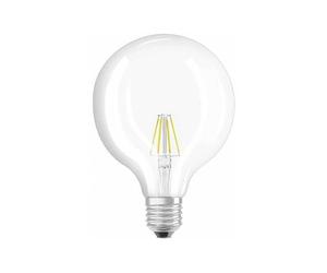 Osram Ampoule LED Filament, Globe, Culot E27, 6.5W, 220-240V, claire, Blanc Chaud 2700K