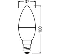 Osram Ampoule Led Flamme Dépolie Avec Radiateur 5.5w=40 E14 Chaud