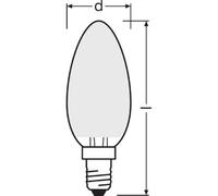 Osram Ampoule Led Flamme Verre Dépoli 2.5w=25 E14 Chaud