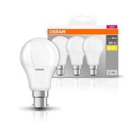 OSRAM Ampoule LED, Lot de 3 Ampoules, Blanc chaud 2700 K, Remplace les ampoules conventionnelles 60 W, Ampoules Mates