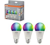 Osram Ampoule LED SMART+, forme d'ampoule A100 RGBW E27, pack de 3, | SMART+ MATTER Multicolor Classic, LED Lamps, Blanc, 70 mm dia, 20000 h, pack de 3