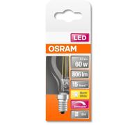 Osram Ampoule LED 4058075447875 E14 goutte 6,5 W (équiv. 60 W) blanc chaud 45×84 mm 1 pc