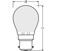 Osram Ampoule Led Sphérique Verre Dépoli Variable 5w=40 B22 Chaud