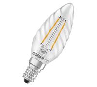 OSRAM Ampoule LED Star Candle Spiral BW25 Filament, 2700 K blanc chaud, 1,8 W, E14, transparente, 250 lm, 15 000 h, pour lustres,