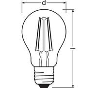 Osram Ampoule Star+ Led Standard Clair Filament Glow Dim 4.5w=40 E27