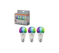 OSRAM Ampoules connectées MATTER, pack de 3. (A60, E27, 2700 K, RGBW, mat)