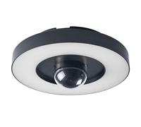 Osram Applique extérieur SMART+ + caméra, blanc chaud 3000K, boîtier en polycarbonate de haute qualité gris foncé, haut-parleur intégré, carte mémoire, technologie WiFi intelligente