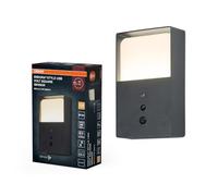 Osram Applique extérieure gris foncé, blanc chaud, 3000 K, IP54, capteur de lumière, aluminium, 350 lm, 5 W, LED installée en permanence, durée de vie de 50 000 h