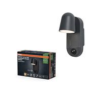 Osram Applique extérieure gris foncé, blanc chaud, 3000 K, IP54, capteur de lumière, polycarbonate (PC), 155 lm, 3 W, LED installée en permanence