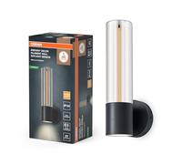 Osram Applique extérieure gris foncé, blanc chaud, 3000 K, IP54, capteur | ENDURA® Decor Filament Wall, Outdoor Lighting (Special), Gris foncé, 25000 h, pack de 1