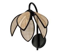 OSRAM Applique murale DECOR Rattan Lotus E27 Marron, rotin, métal, naturel, pour salon et chambre